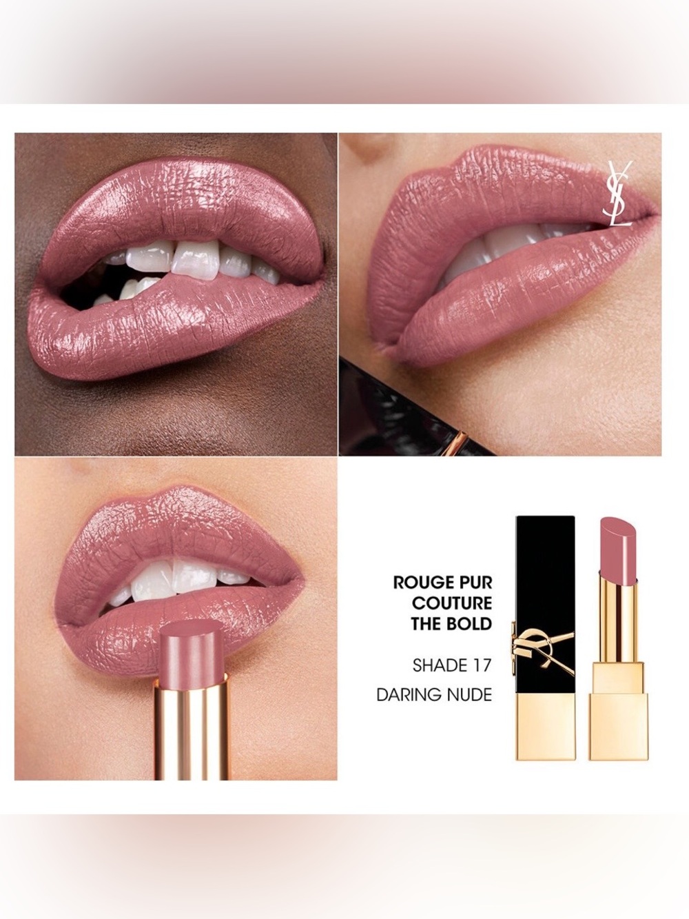 Yves Saint Laurent Rouge Pur Couture The Bold lipstick- 17 Darling nude - Picture 3 of 6